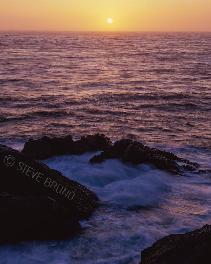 Pacific Ocean, sunset, California